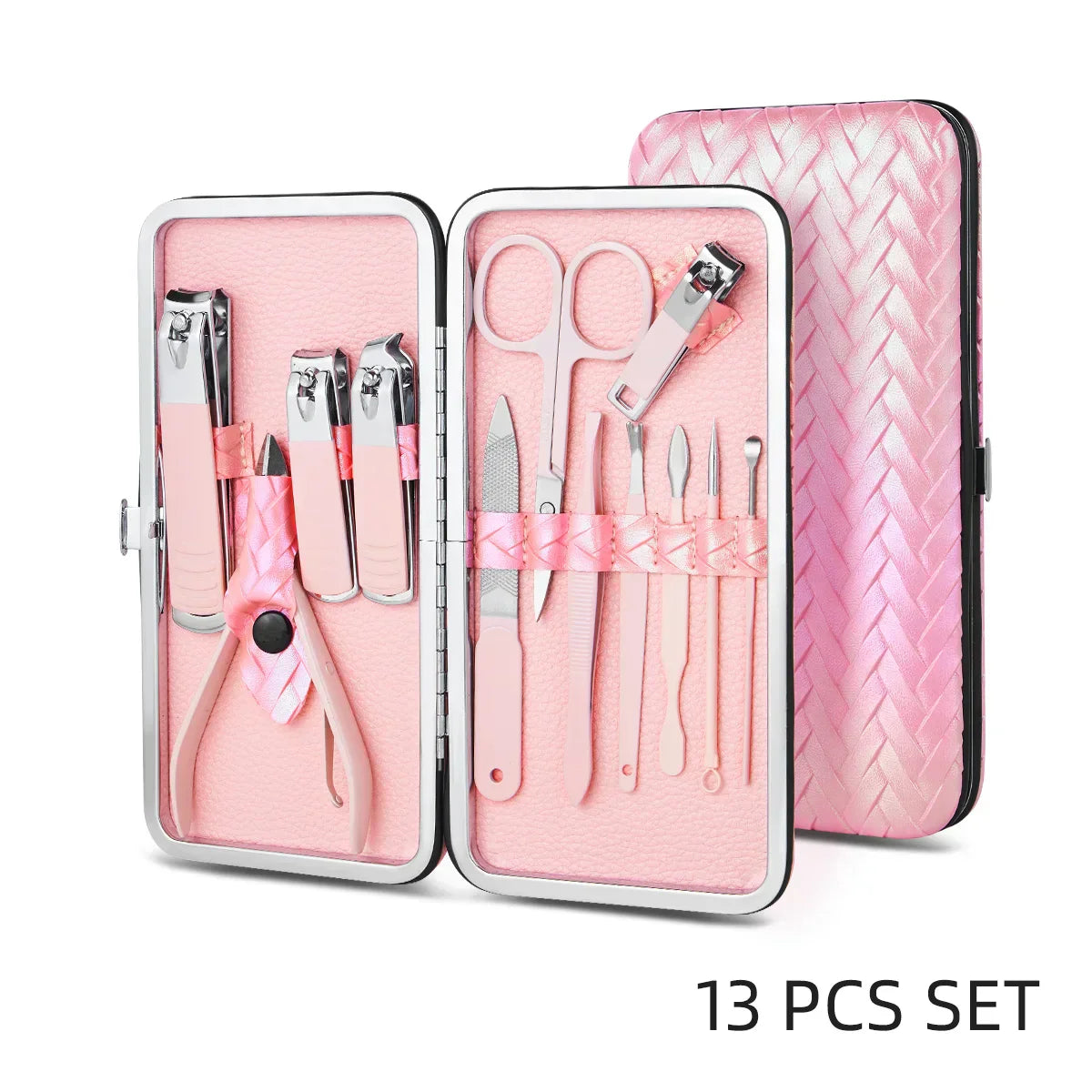 7-16Pcs Manicure Pedicure Set, Pro Nail Clipper Kit w/ Case