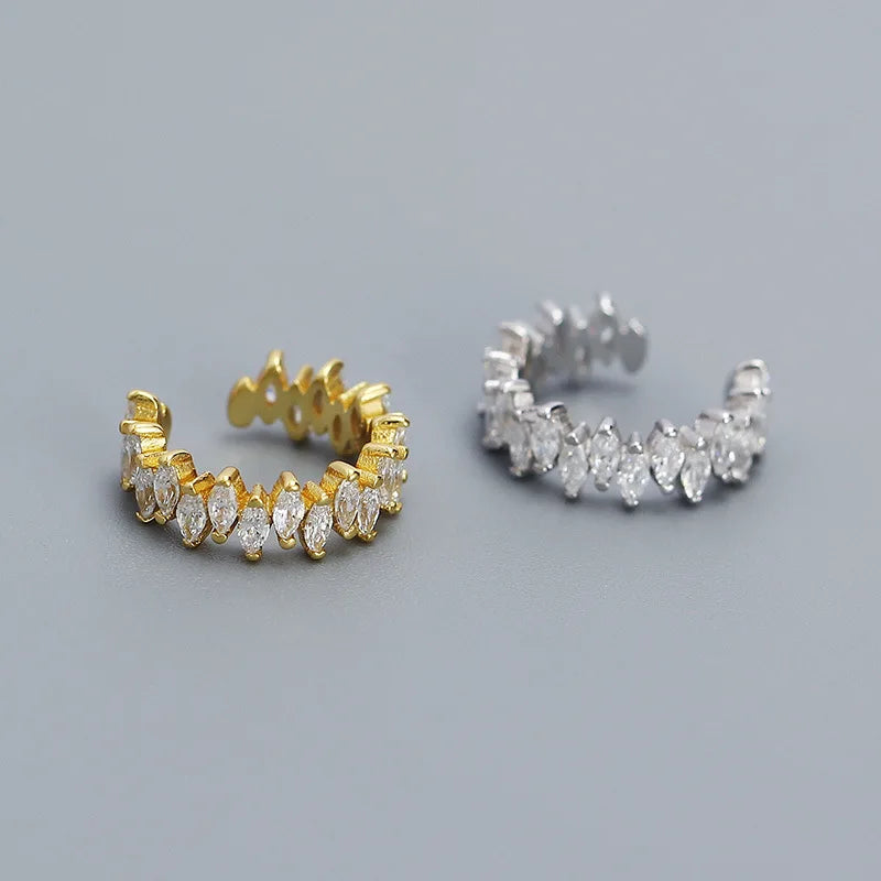 Luxury 925 Silver Horse Eye Zircon Ear Cuff – Non-Piercing