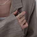 925 Silver Flower Ring for Women Couple Minimalist Gift
