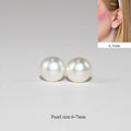 925 Sterling Silver Freshwater Pearl Stud Earrings for Women