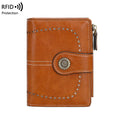 RFID Anti-Theft Wallet for Women, Multi-Card Zipper, Coin Wallet