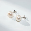 925 Sterling Silver Freshwater Pearl Stud Earrings for Women