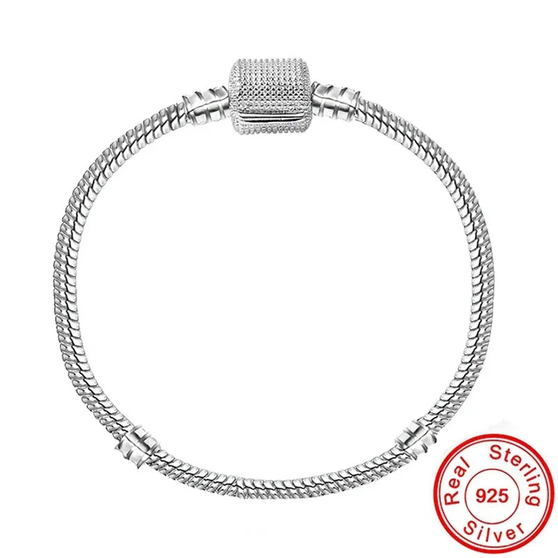 925 Sterling Silver Snake Chain Bracelet for Women