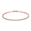 925 Silver Tennis Bracelet 18CM 2mm Zirconia Gift Bangle