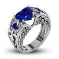 925 Silver Multicolor Heart Zircon Ring – 5 Color Love