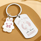 Silver Rabbit Keychain – Charming Easter Gift & Trendy Stainless Steel