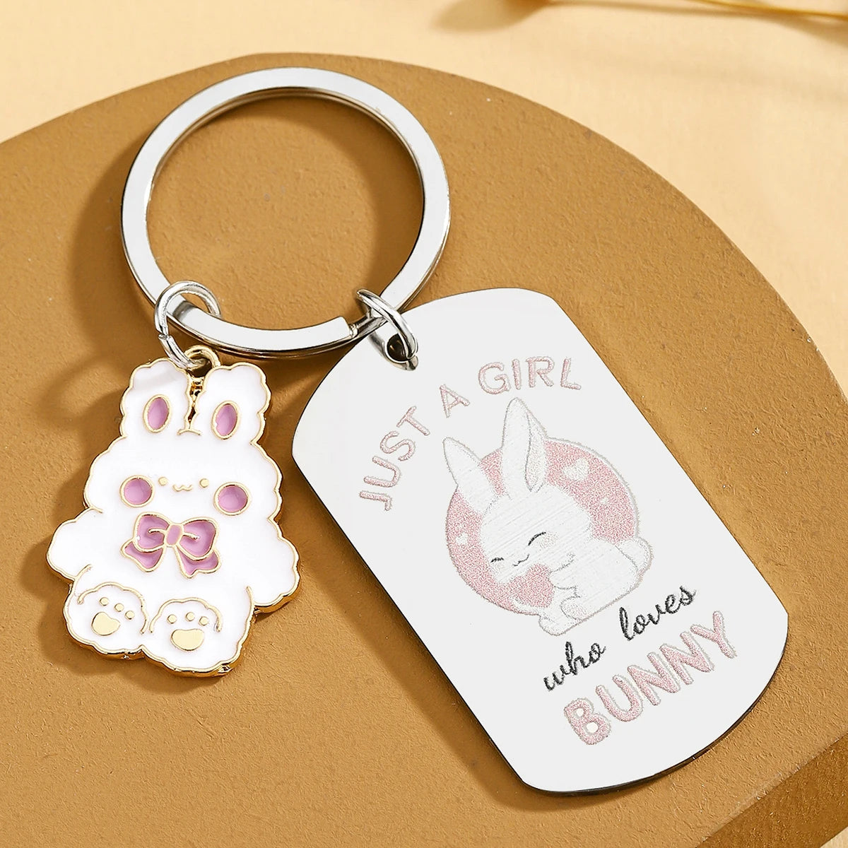 Silver Rabbit Keychain – Charming Easter Gift & Trendy Stainless Steel