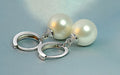 Freshwater Pearl 925 Silver Earrings Crystal