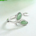 925 Silver Foliage Adjustable Ring for Women & Girls