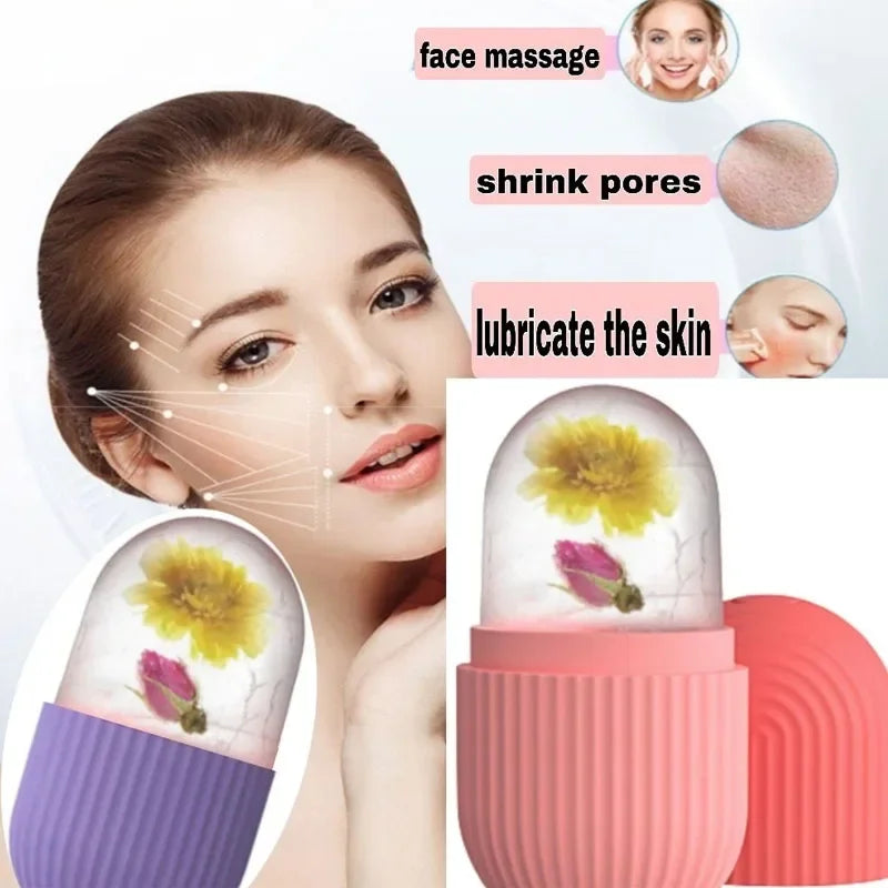 Ice Roller & Cube Mold for Face, Eyes, Neck – Reusable Skin Care Tools