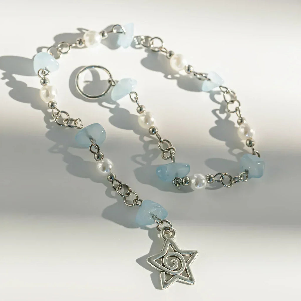 Boho Hair Chain Cuffs – Pearl & Stone Star + Butterfly Charms