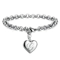 925 Sterling Silver Noble Heart Chain Bracelet for Women