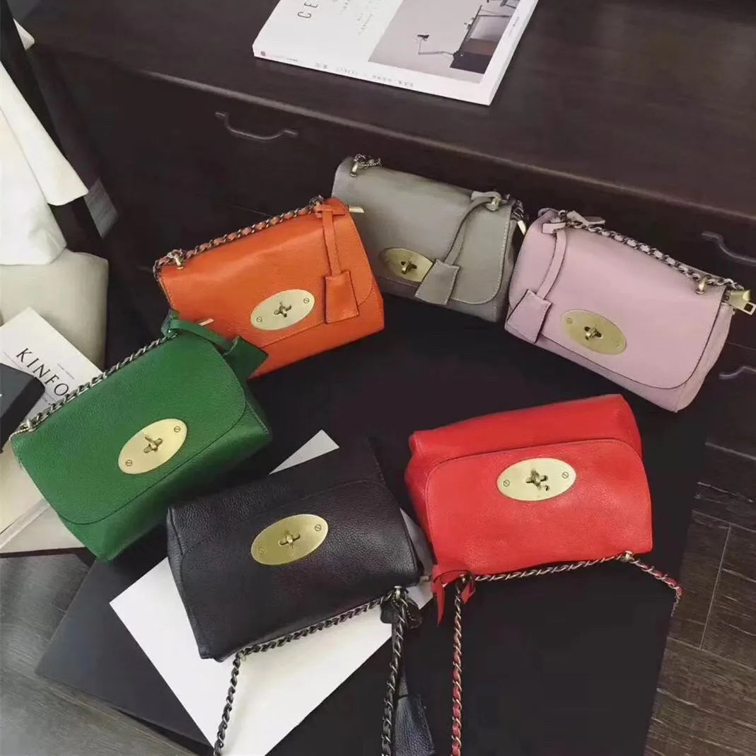 Large Luxury Brand Chain Shoulder Bag | 100% Genuine Leather Women’s Handbag