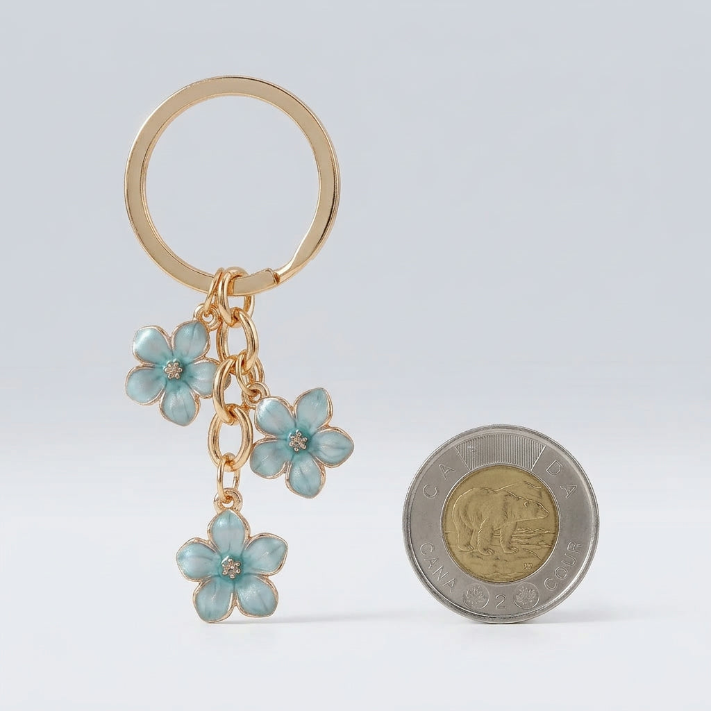 Sakura Flower Keychain – Cute Enamel Bag Charm Accessory