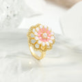 Versatile Rotatable Flower Ring – Adjustable Gold Jewelry