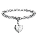 925 Sterling Silver Noble Heart Chain Bracelet for Women