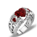 925 Silver Multicolor Heart Zircon Ring – 5 Color Love