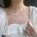 925 Silver Green Zircon Drop Necklace Charm for Women