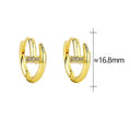 Minimalist 925 Silver Nail Hoop Earrings Women