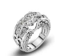 925 Silver Multicolor Heart Zircon Ring – 5 Color Love