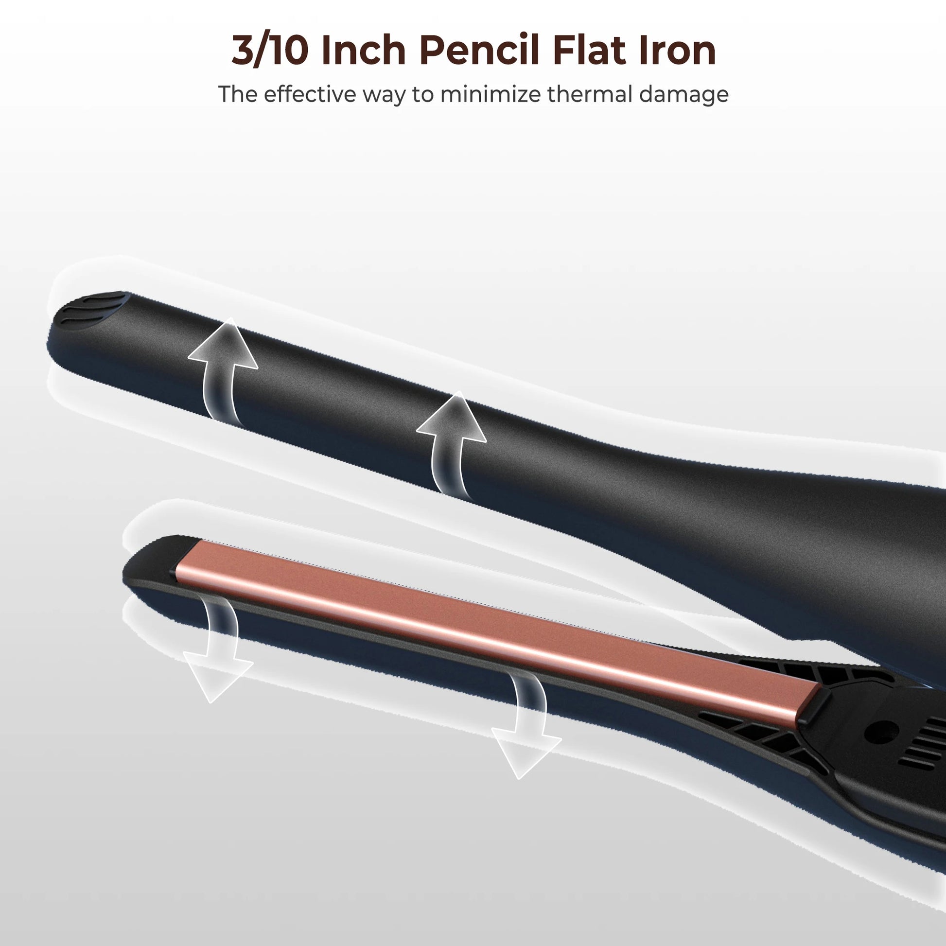 Mini Flat Iron for Short Hair - Compact Pencil Straightener