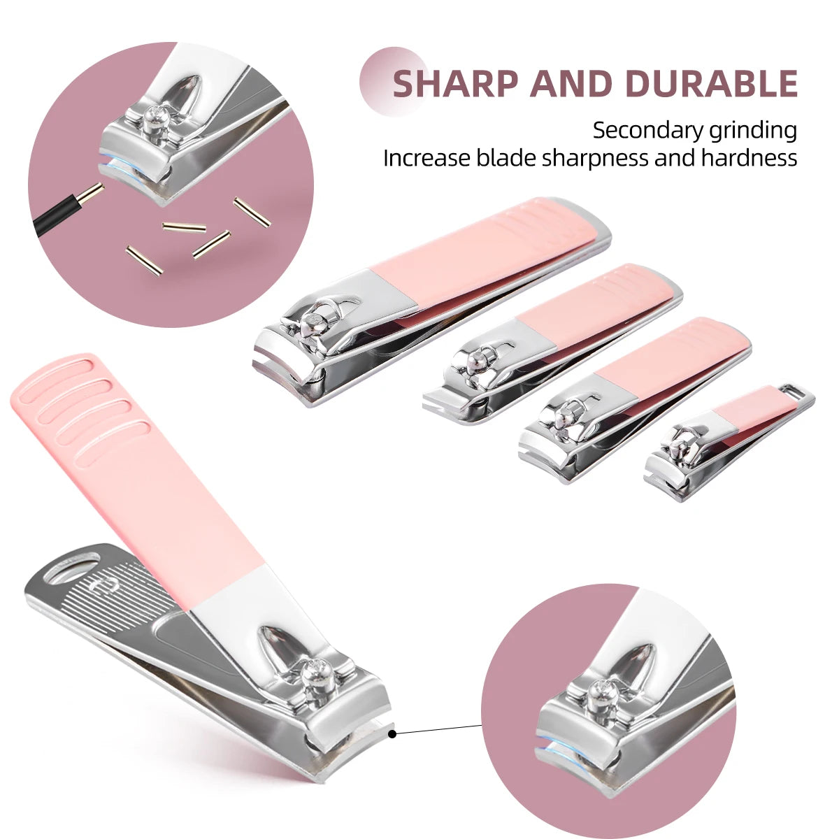 7-16Pcs Manicure Pedicure Set, Pro Nail Clipper Kit w/ Case