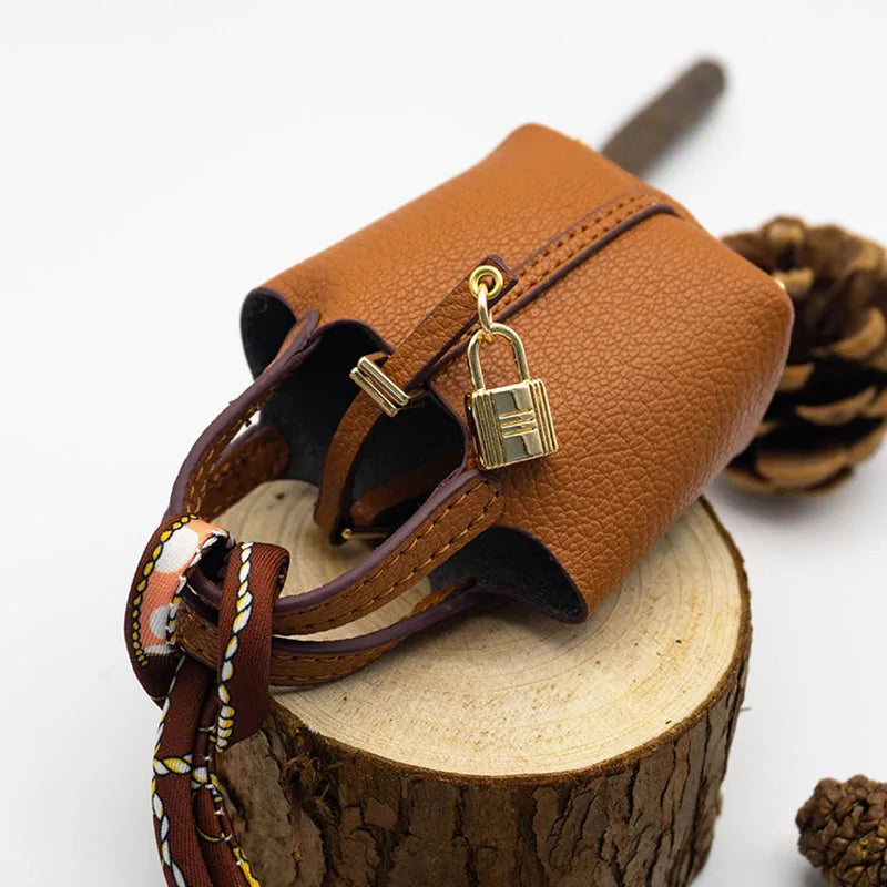 Mini Basket Bag Pendant | Cute Earphones Case | Keychain Charm