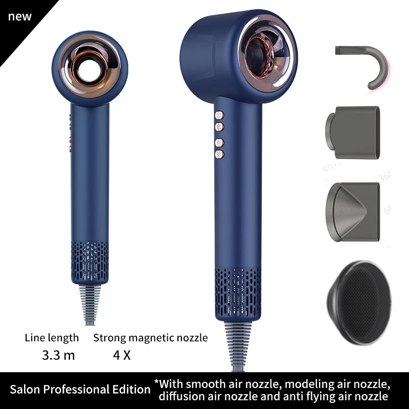 Professional Leafless Hair Dryer | Negative Ion Quick Drying & Hair Care
