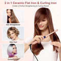 2-in-1 Portable Narrow Flat Iron for Short Hair: Hair Straightener & Curler