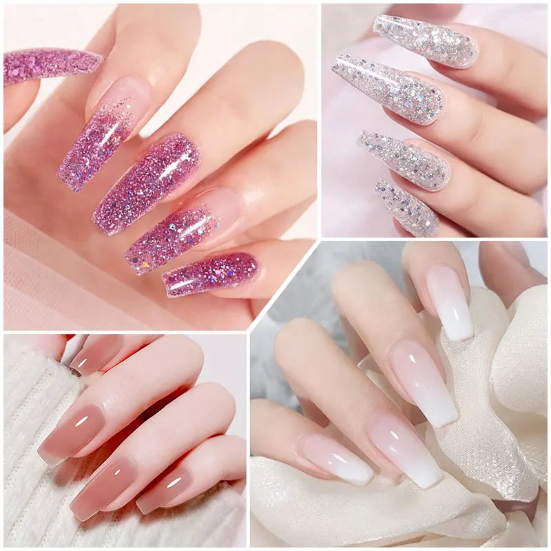 Complete Nail Art Set: Nail Lamp, Dryer, Drill & Poly Gel Kit