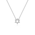 925 Silver Star of David Pendant Necklace Women