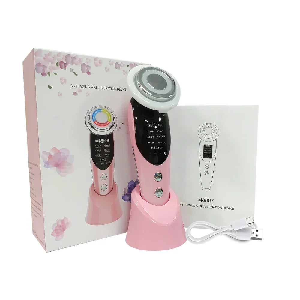 7-in-1 Anti-Aging EMS LED Face & Neck Firming Massager