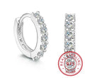 Luxury 925 Silver Zircon Hoop Earrings 10mm – Women & Girls