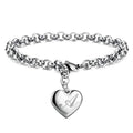 925 Sterling Silver Noble Heart Chain Bracelet for Women