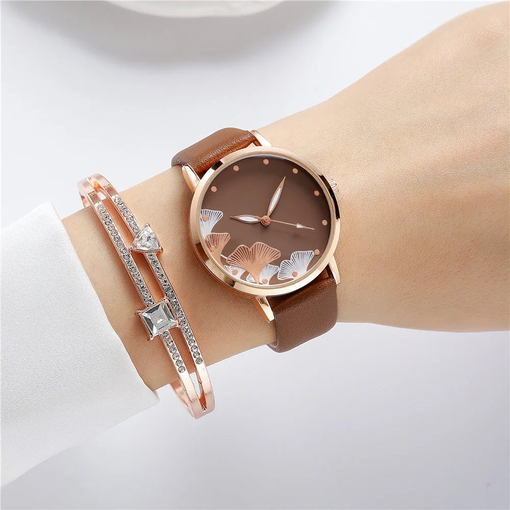 Simple Women's Ink Painting Quartz Watch