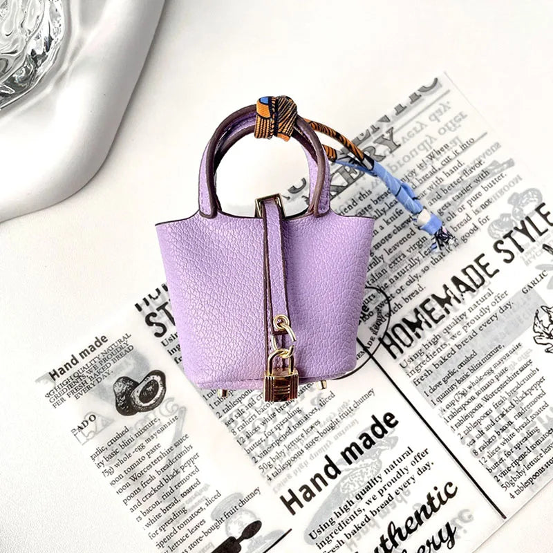Mini Basket Bag Pendant | Cute Earphones Case | Keychain Charm