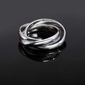 925 Sterling Silver Triple Round Ring for Women – Elegant Fine Jewelry