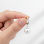 Freshwater Pearl 925 Silver Earrings Crystal