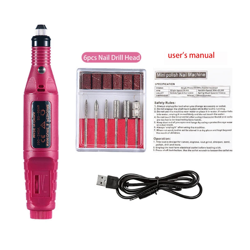 Complete Nail Art Set: Nail Lamp, Dryer, Drill & Poly Gel Kit
