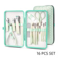 7-16Pcs Manicure Pedicure Set, Pro Nail Clipper Kit w/ Case