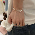 S925 Sterling Silver Geometric Love Bracelet – Elegant Gift