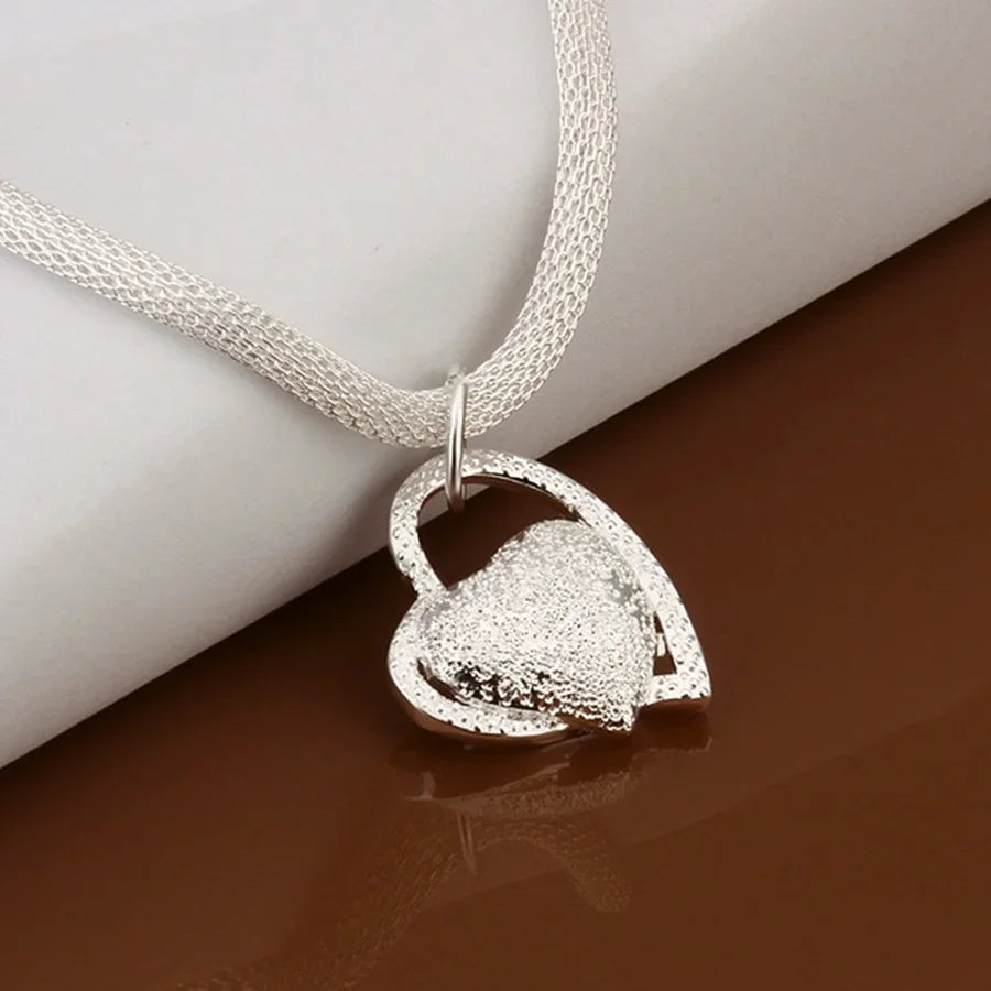 925 Silver Heart Necklace – Elegant Love Jewelry