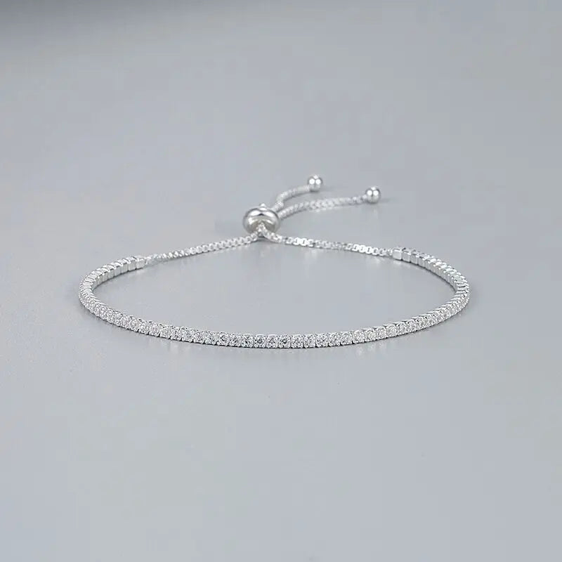 925 Sterling Silver Zircon Tennis Elegant Bracelet