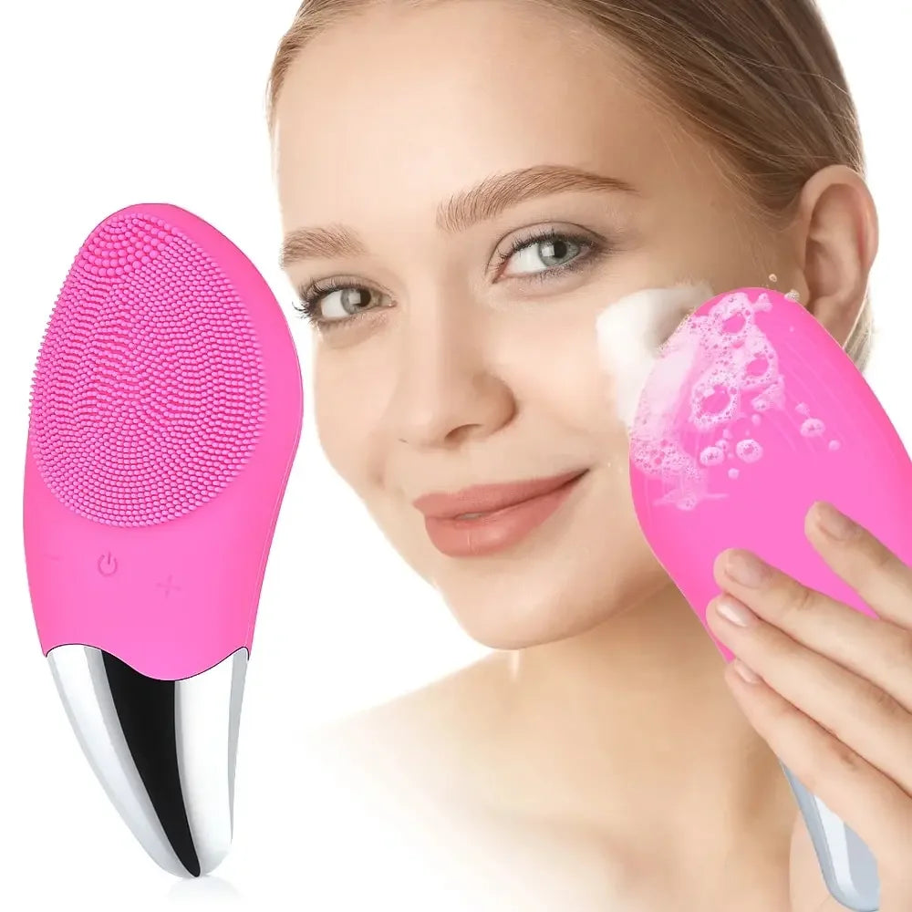 Waterproof Sonic Facial Cleansing Brush & Massager