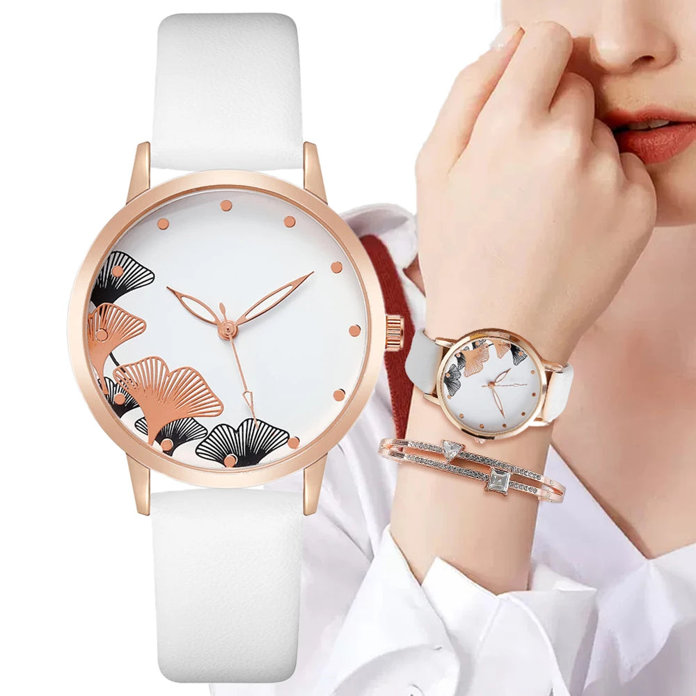 Simple Women's Ink Painting Quartz Watch