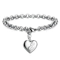 925 Sterling Silver Noble Heart Chain Bracelet for Women