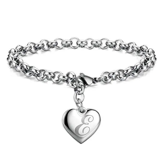 925 Sterling Silver Noble Heart Chain Bracelet for Women