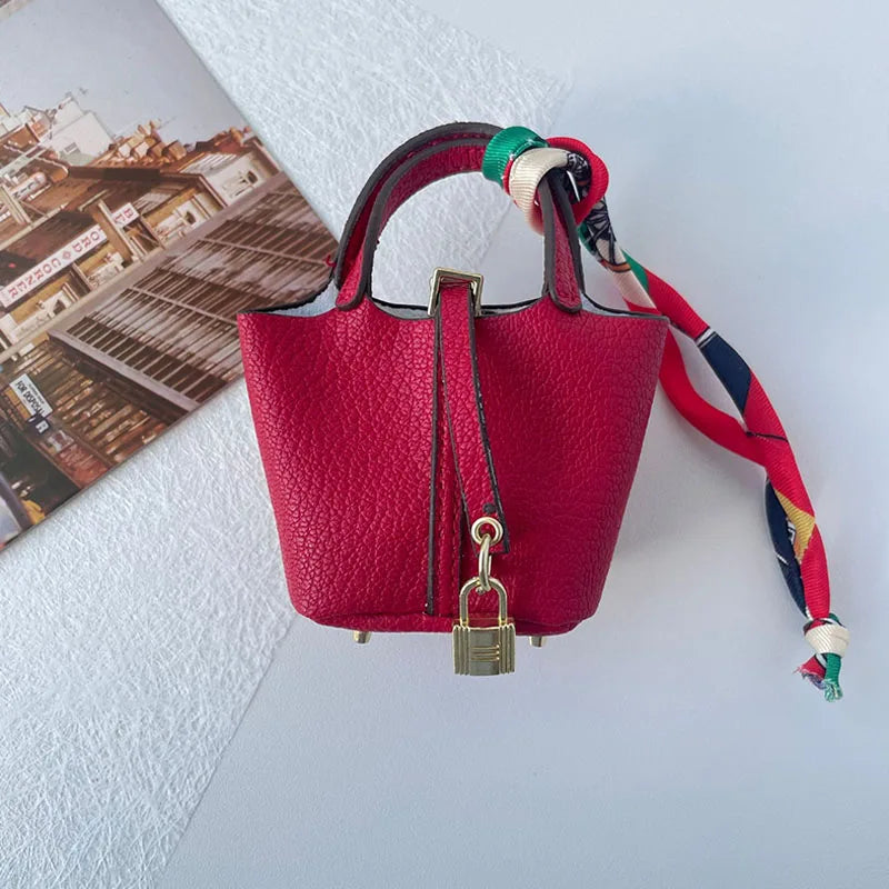 Mini Basket Bag Pendant | Cute Earphones Case | Keychain Charm