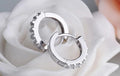 Luxury 925 Silver Zircon Hoop Earrings 10mm – Women & Girls