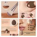 Professional Makeup Tools Set: Brushes, Sponge, Puff, Headband, Bowl